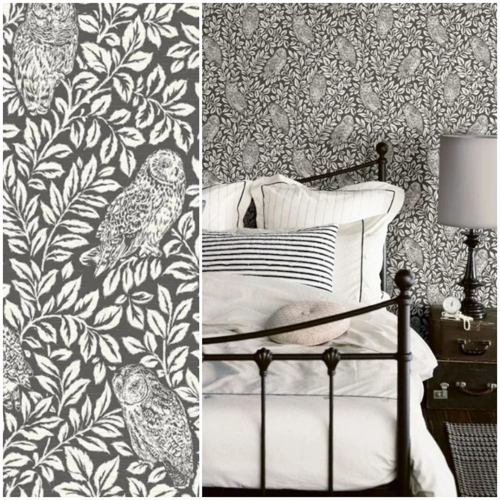 Wallpaper Parliament Owl Black &White